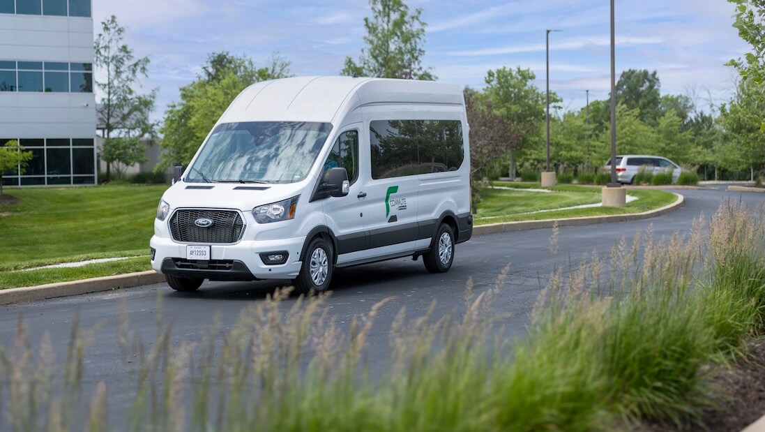 Van parked in vanpool parking